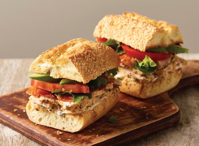 Au Bon Pain Toasted Chicken and Avocado Sandwich